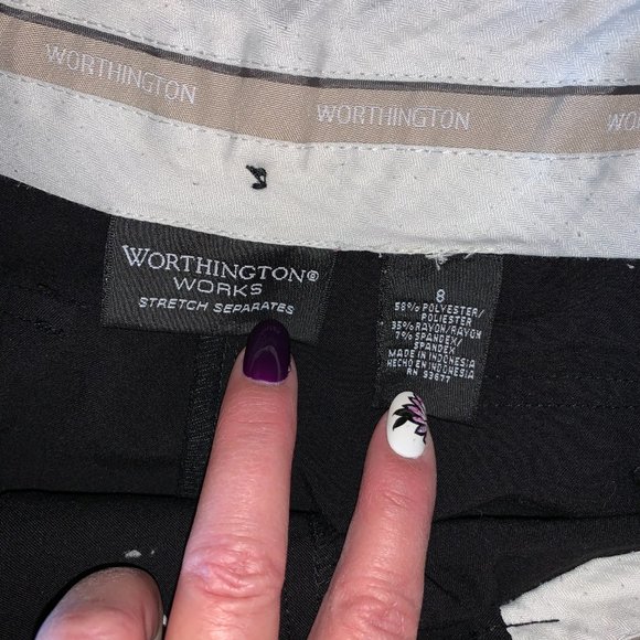 Wide Leg Black Size 8 Capris - Picture 3 of 4